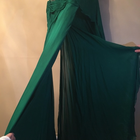 Alberto Makali Green Long Silk Gown Size 8 - Picture 16 of 16